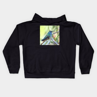 Green Violetear Hummingbird Kids Hoodie